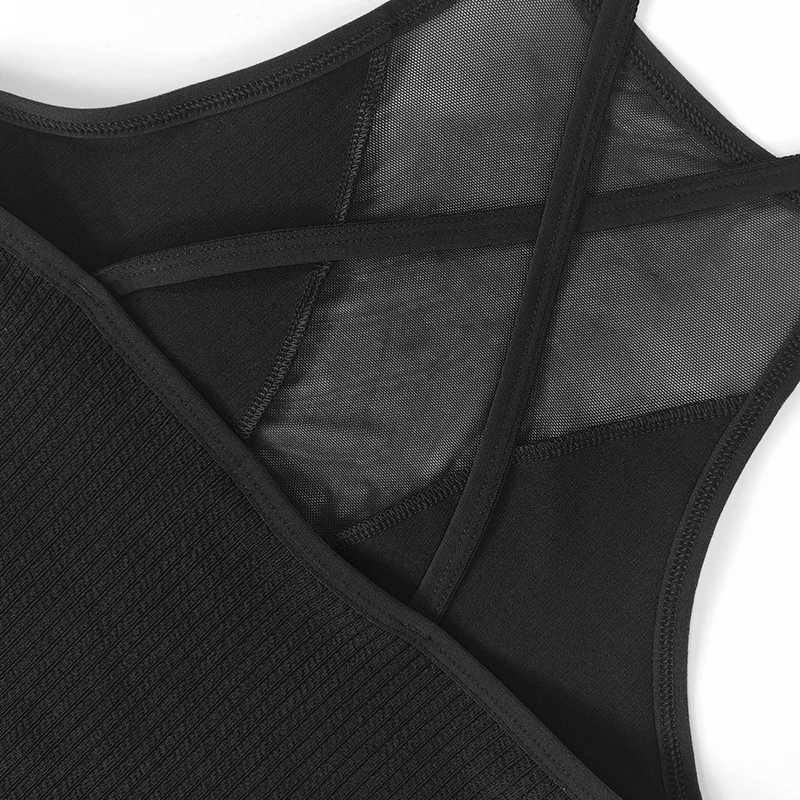 Sexy Mesh Camisole Crop Top Corset Seamless Backless Underwear Hot Fashion Women Casual Tank Top Bralette Adjustable LingerieXJ250212