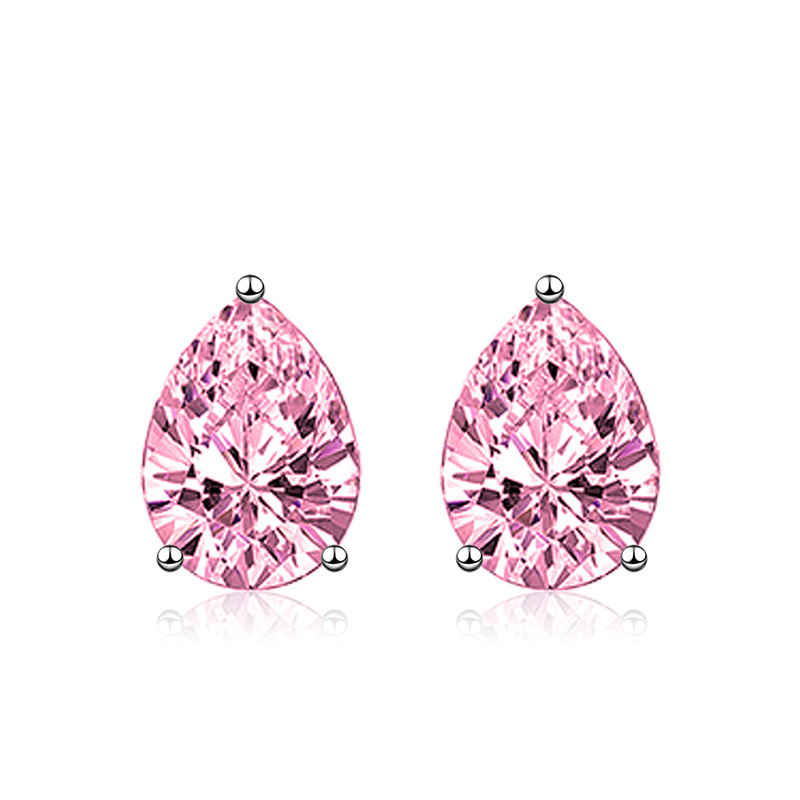 2025 Stunning Stud Earrings Luxury Jewelry Solitaire Real 925 Sterling Silver Water Drop Lab Moissanite Diamond Gemstones Party Pear Women Simple Earr