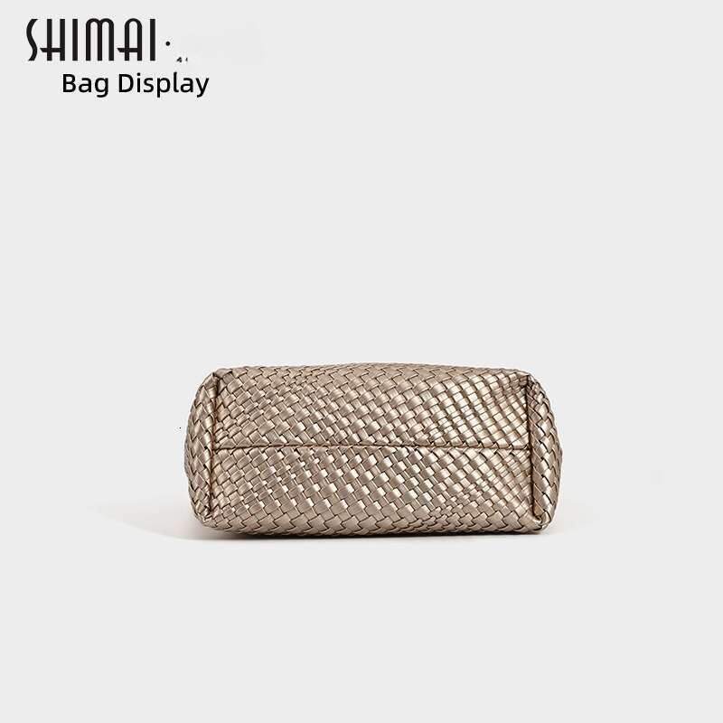 Women's Bags Hand woven large capacity water bucket armpit bag, women's high-end designer commuting handbag, one shoulder fashionable versat