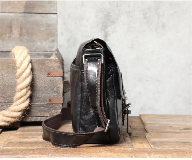 PNDME casual natural genuine leather mens messenger bag daily work real cowhide black tablets A4 document shoulder bag 250207