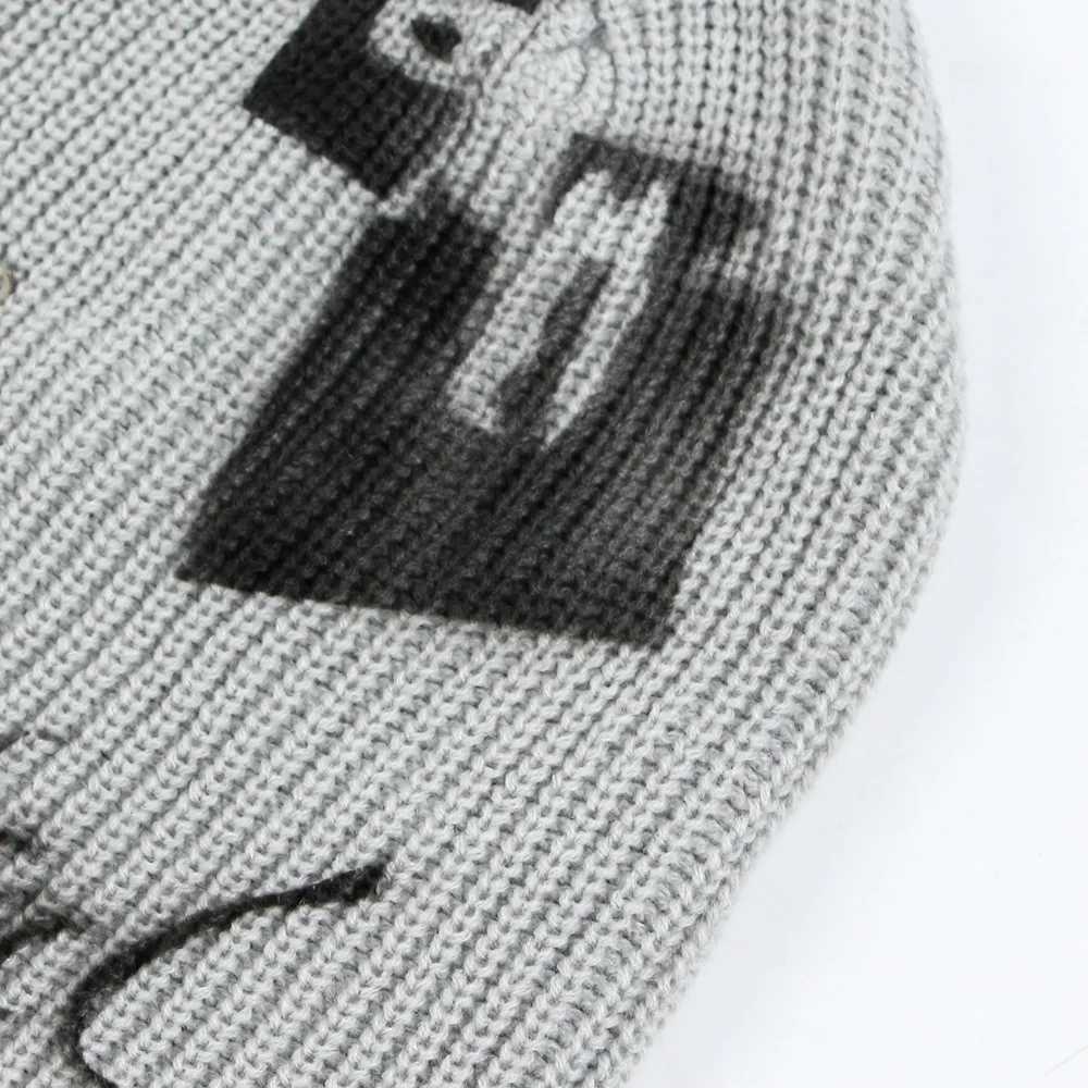 YK2 Men Fashion Letter Print Knitted Cap Beanies Gorros Men Wool Cap Leisure Windproof Cold- Hat Skl Gorros Street Soft Cap X250212