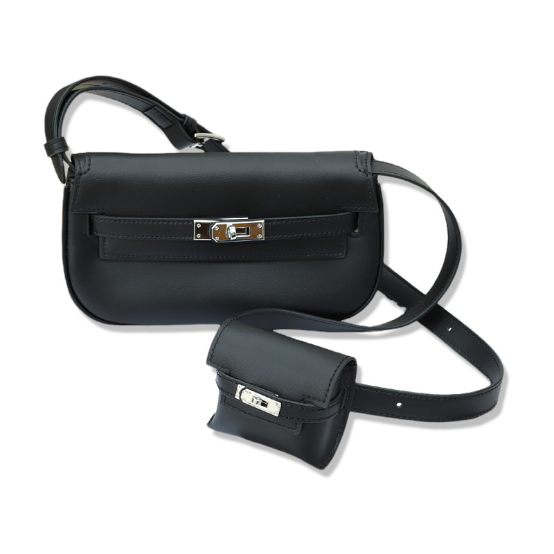 20254 New Genuine Leather Moove Kelly Zongzi Two In One Mini Designer One Shoulder Oblique Multi Functional Saddle Bag