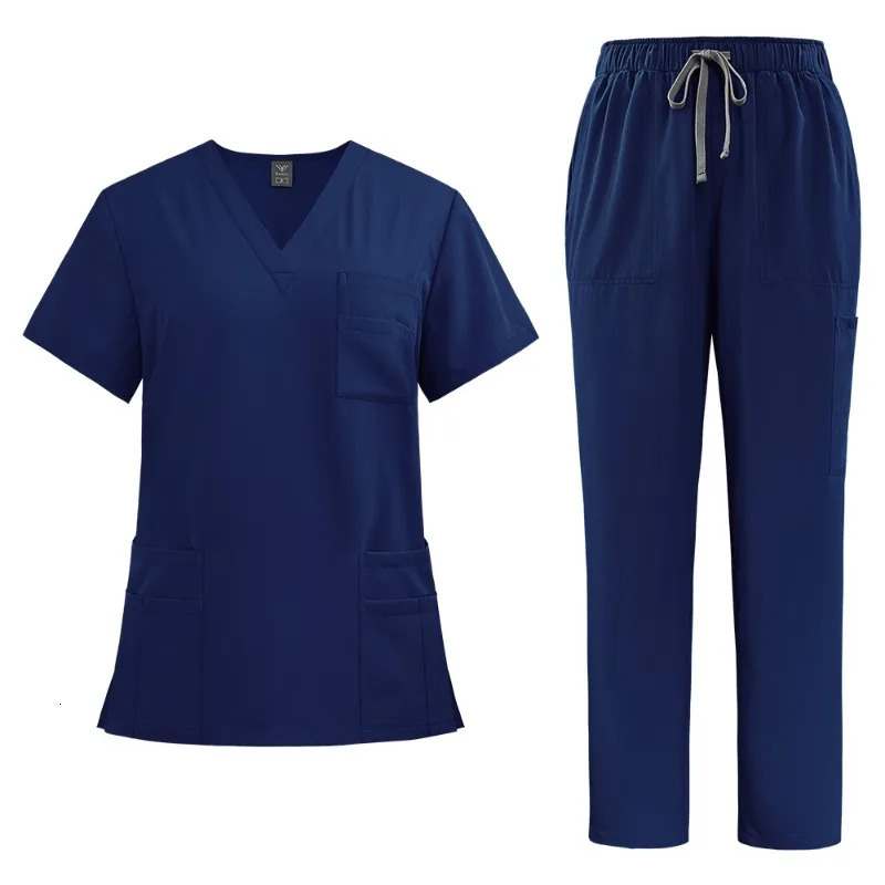 Unisex Uniforms Men Women Nursing Clothes Nurse Scrubs Sets Doctor Dentist Workwear Clinical Tops Pants 250115