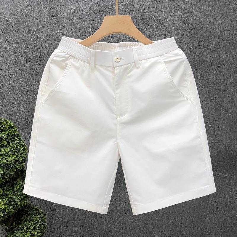 Casual Zipper Button Shorts Mens Ins Loose Trendy Straight Tube Half Elastic Waist Wear Slim Fit Five Part Pants W250212