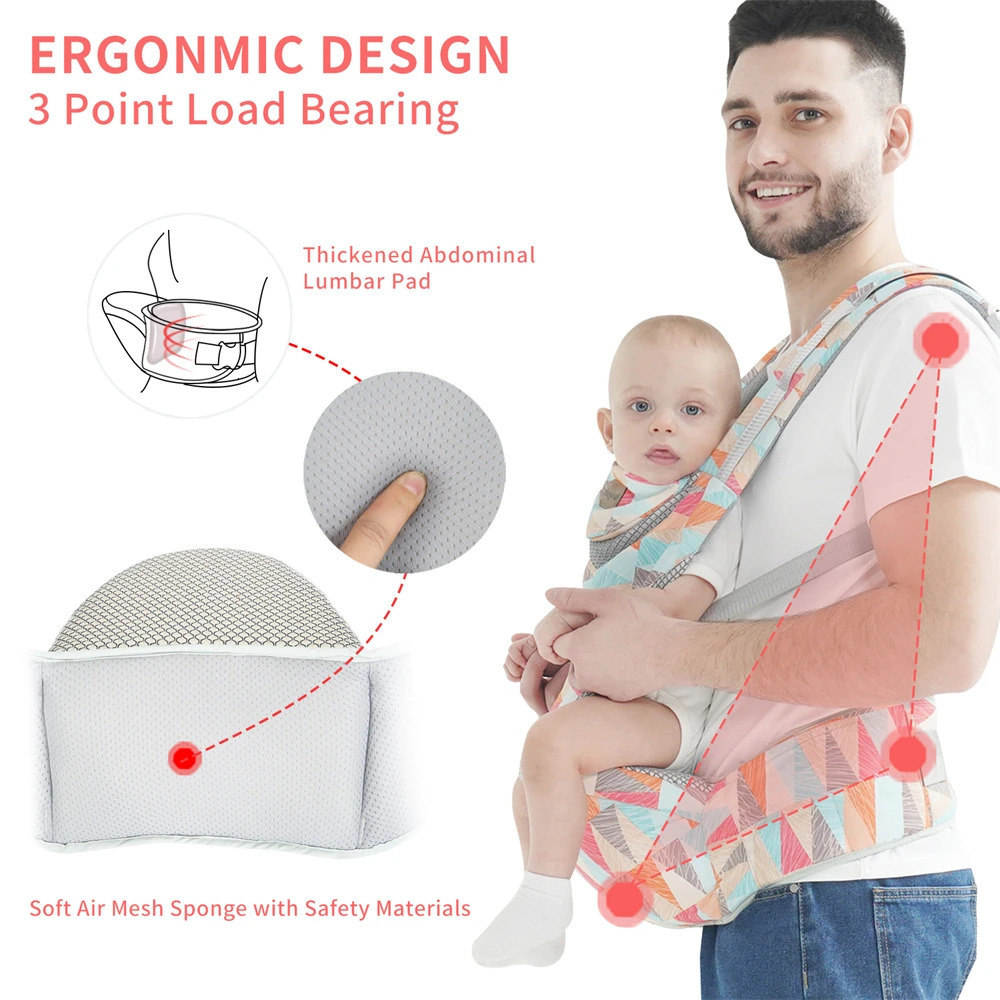 born Baby Hip Seat Bag Shoulder Sling Waist Stool Backets Kids Hiking Hands Free 360 Ergonomic Children Carriage Gear 250211