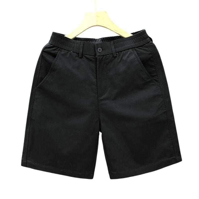Casual Zipper Button Shorts Mens Ins Loose Trendy Straight Tube Half Elastic Waist Wear Slim Fit Five Part Pants W250212