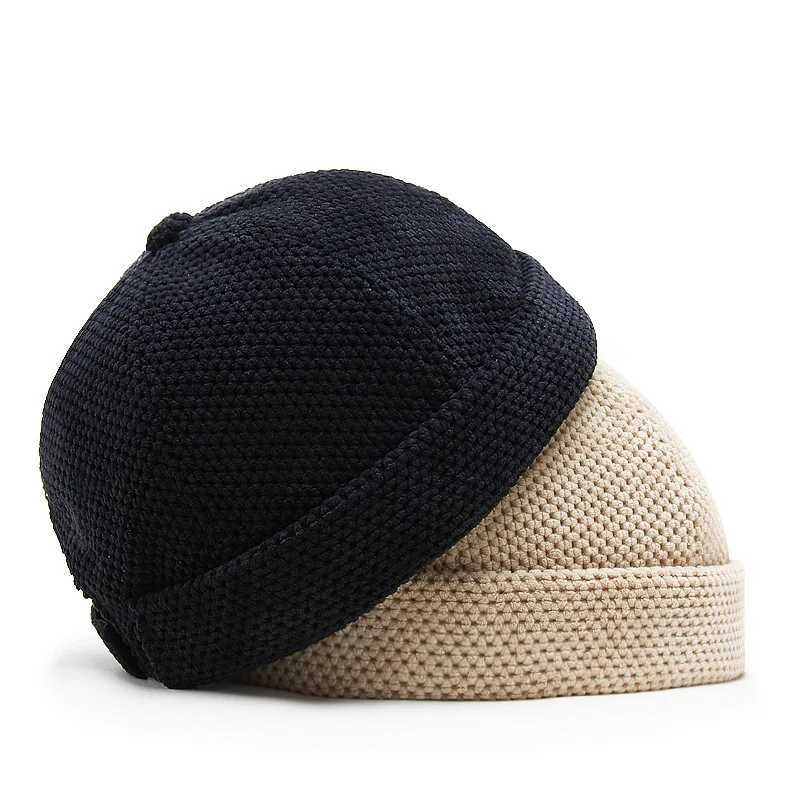Bocca Retro De Beanie Mens Cashless Hat Sklcap Docker Retro Adjustable Solid Color Novel Cotton X250212