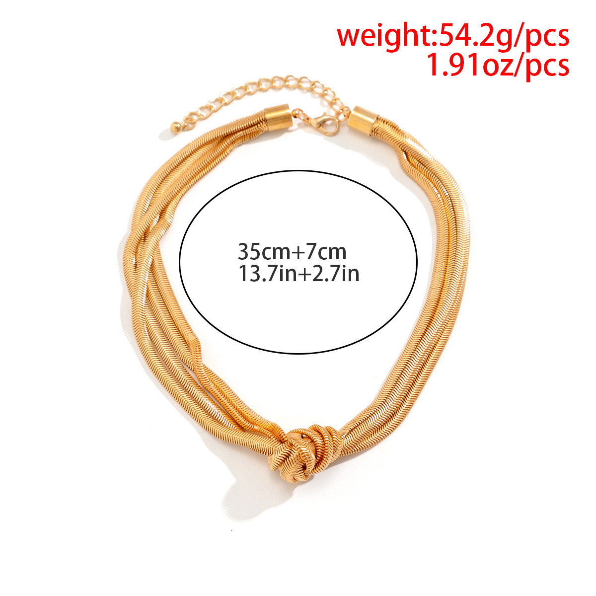 Woman fashion Adornment Sweet Cool Style Personalized Multi layered Punk Snake Bone Chain Knot Unique designer Necklace