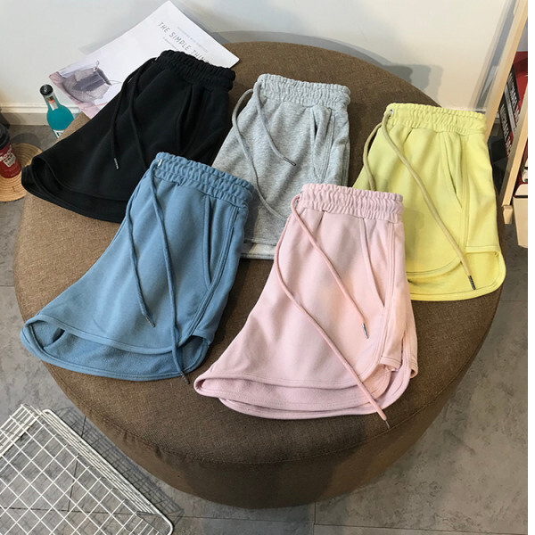 2025 Summer New High Waist Fashion Casual Shorts Women's Pink Outcoat Korean Wide Leg Hot Pants Sexy Sports Beach Pants