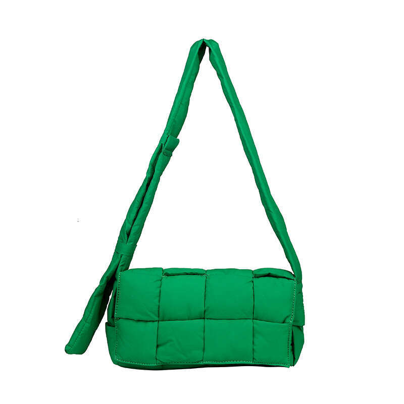 New Korean Sponge Woven Pillow Cross Shoulder Women's Bag Down Versatile Handbag