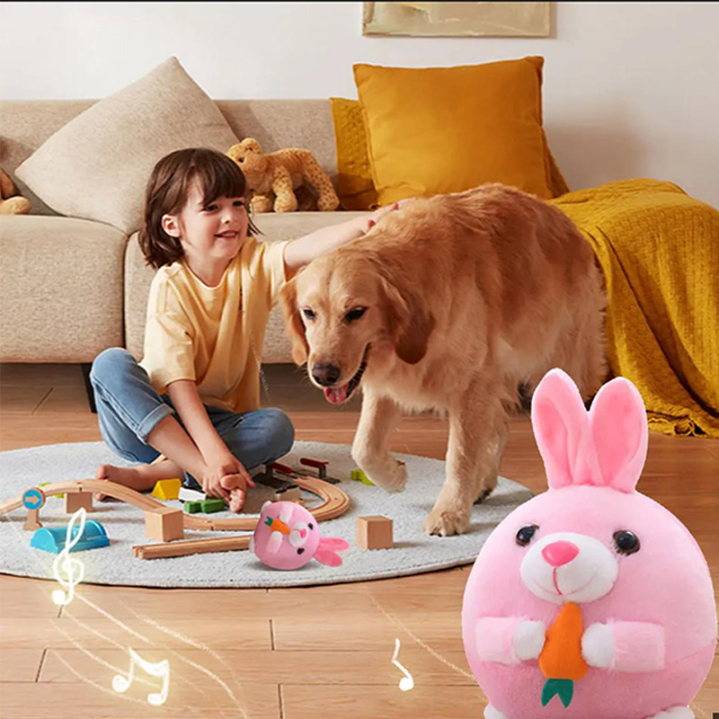 Electronic Pet Dog Toy Ball Pet Bouncing Jump Balls Talking Interactive Dog Plush Doll Toys New Gift Bounce Boredom Toys