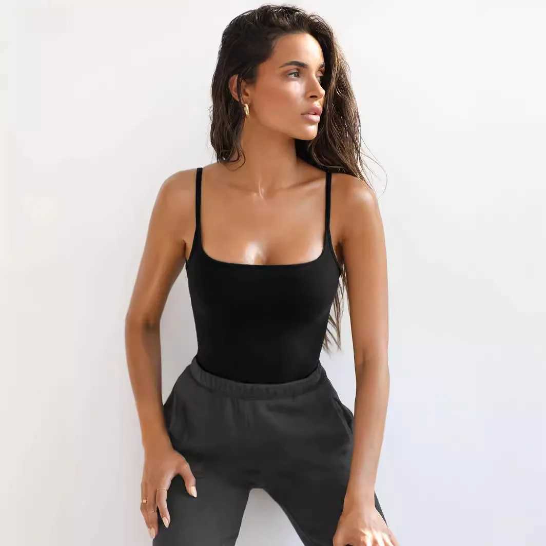 Women Fashion Solid Camis Top Straps Backless Sveless Tank Tops Low Collar Slim Fe Y2k Vintage Black Wine Red Thin TopsXJ250212