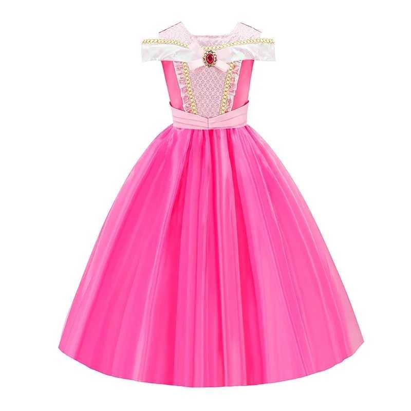 Sleeping Beau Costume for Girls Kids Aurora Cosplay Princess Vestido Children Xmas Halloween Par Disguise Dresses UpXJ250117
