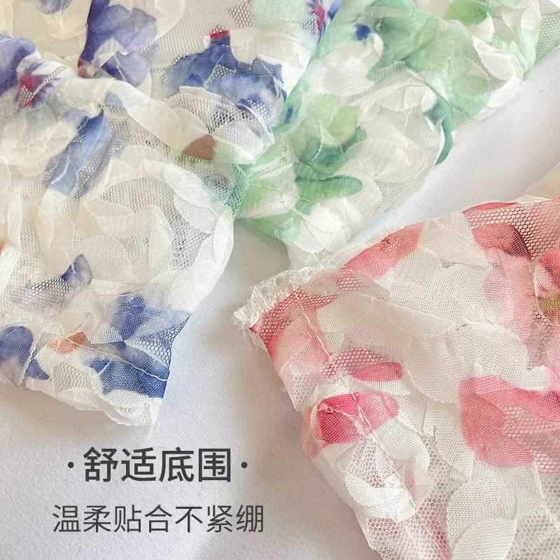 2024 Summer Sweet Floral Corset Vest Office Lady Beach Style Sveless Blouse Women Vintage Lace Slim Crop Top Korean FashionXJ250212