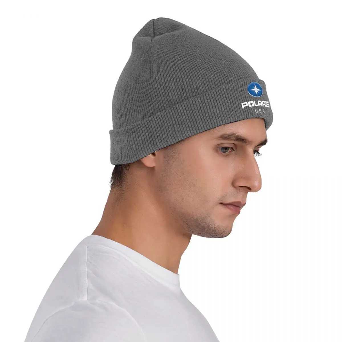 Polaris Warm Knitted Cap Hip Hop Bonnet Hat Autumn Winter Outdoor Beanies Hats for Men Wen Adt X250212