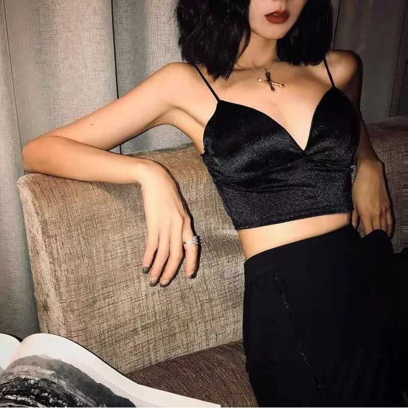 Womens Sexy V Neck Wrap Chest Top Underwear Fe Crop Top Beauty Backs Padded Bra Summer Comfortable Push Up LingerieXJ250212
