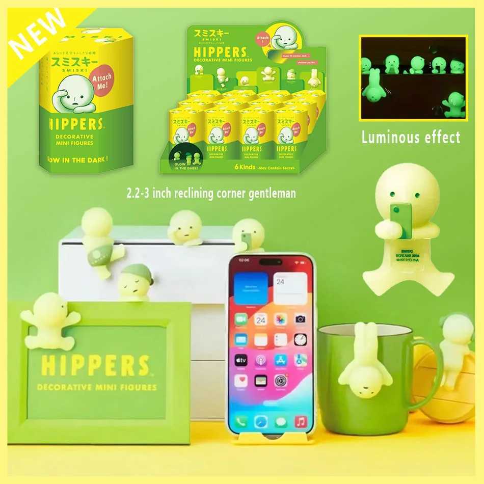 Smiski Worker Series Noctilucent Green Doll Blind Box Cute Surprise Creative Night Light Fairy Doll Decoration Christmas GiftXJ250212