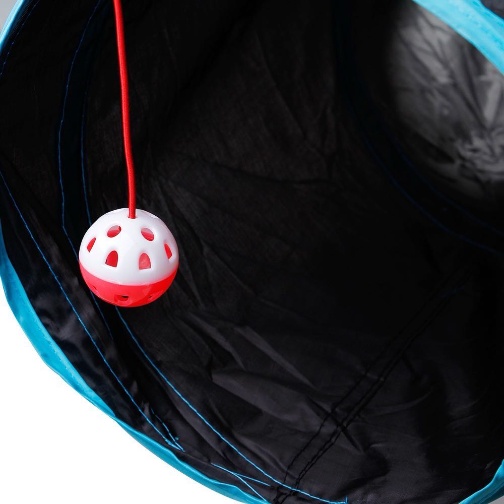 Interactive Crinkle Tunnel Cat Toy - Soft Polyester Fabric Perfect for Kittens and Adult Cats