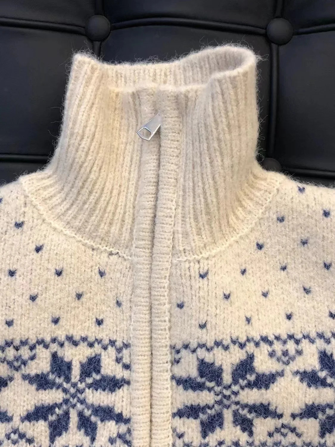 Snowflake Elk Print Christmas Sweater Cardigan Cozy Zip-up Knitted Jumper Jacket Women Teenage Girl Fall Winter Festive Outfit 250206