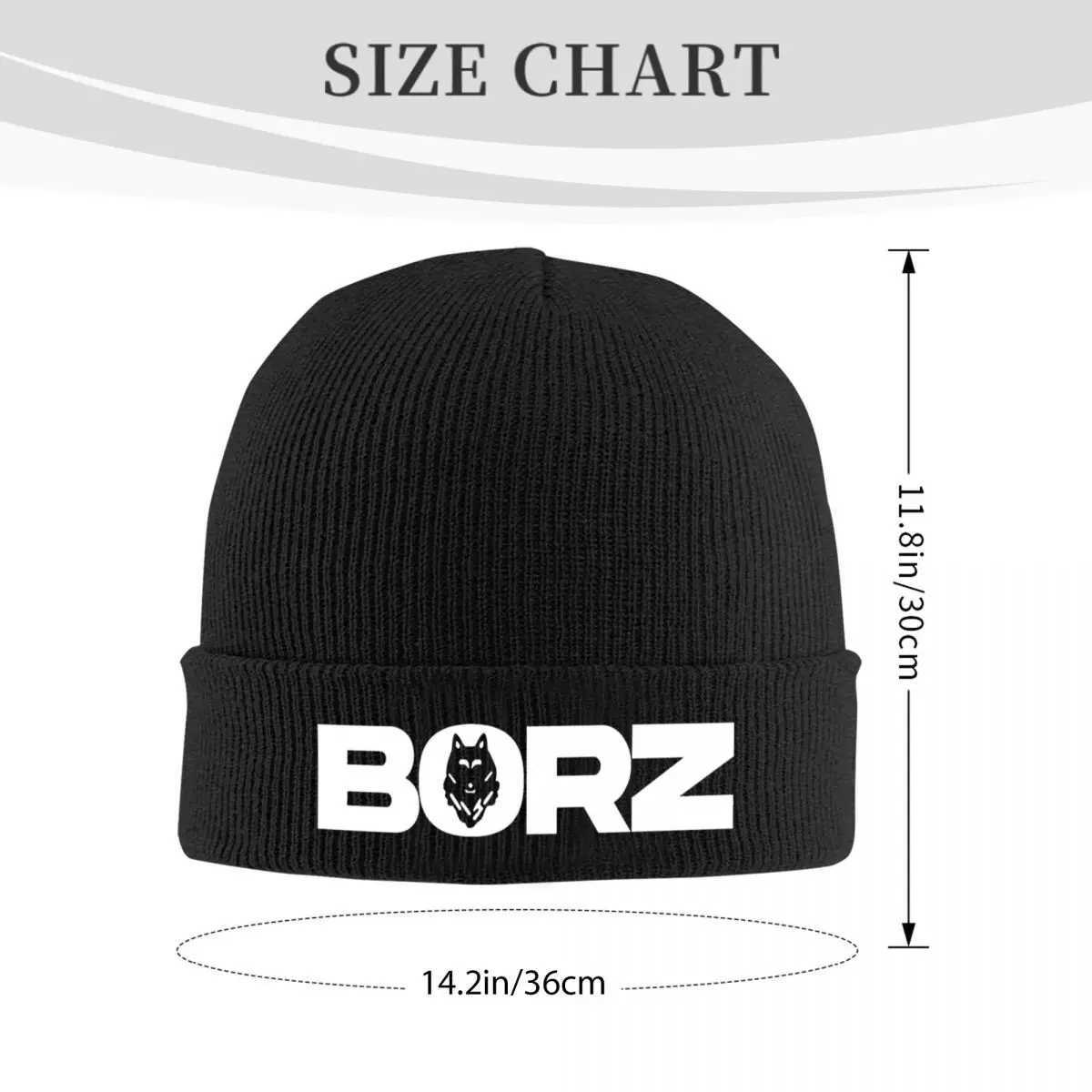 Chechen Borz Wolf Knit Hat Beanie Autumn Winter Hats Warm Acrylic Fashion Coat of Arms Cap for Men Wen Gift X250212