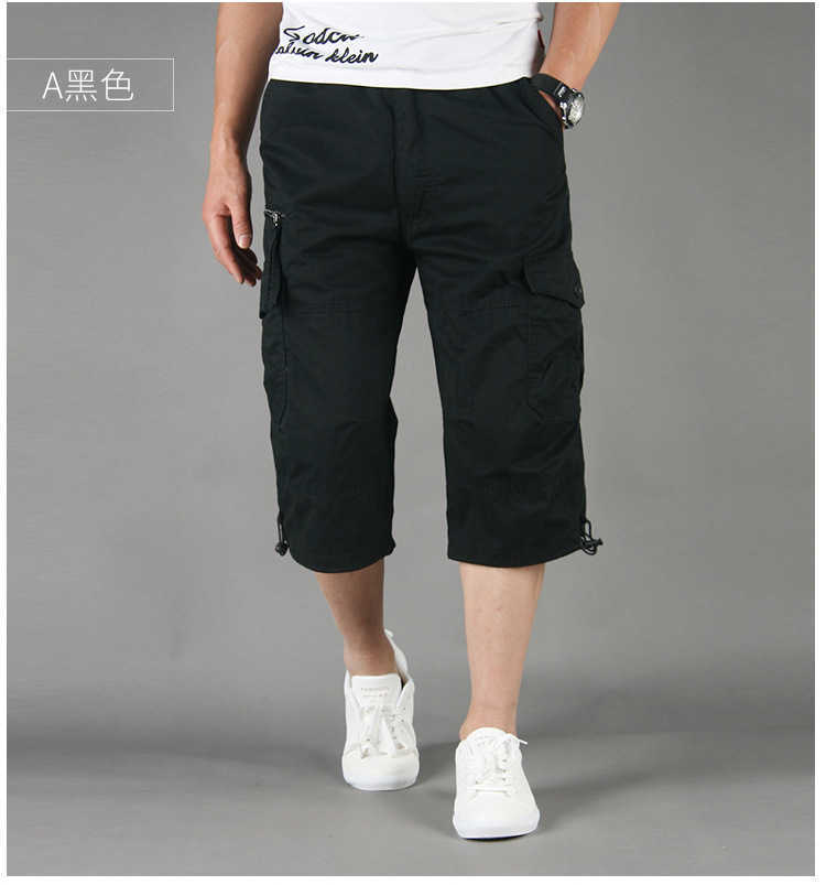 Capris Mens cargo pants Pants Mens loose thin mens multi pocket outdoor sports casual shorts W250212