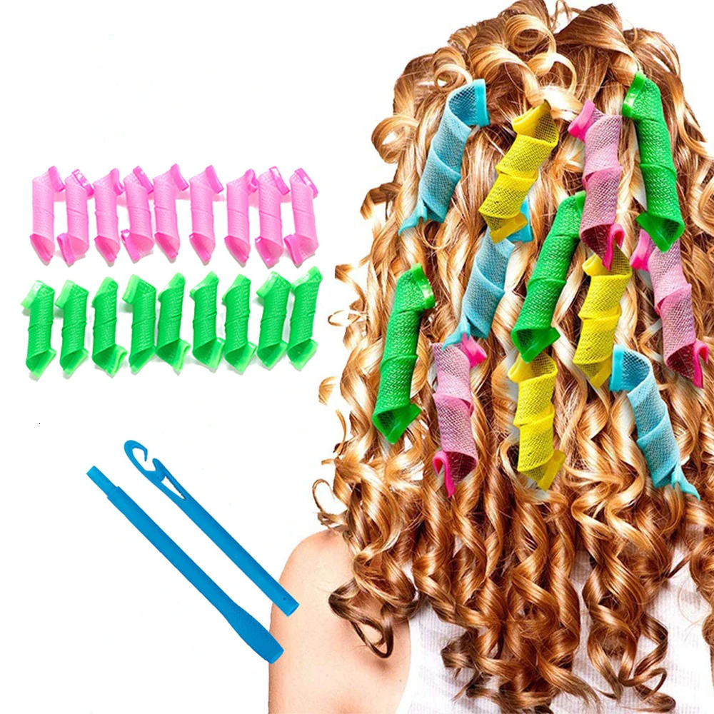 18 PCS Portable Magic Hair Curler Hair Styling Accessories Hair Curlers Non-Damaging Wave Formers Styling Tool DIY Hair Rollers 250207