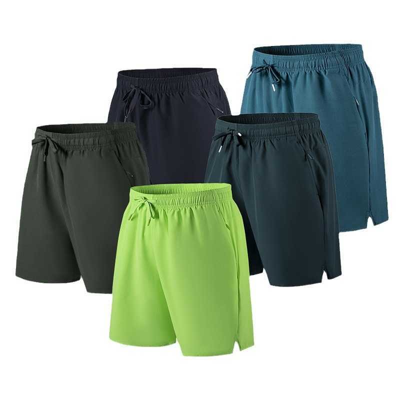 Quick drying quarter length pants loose casual pants sports quick drying mid length pants solid color beach pants mens shorts W250212