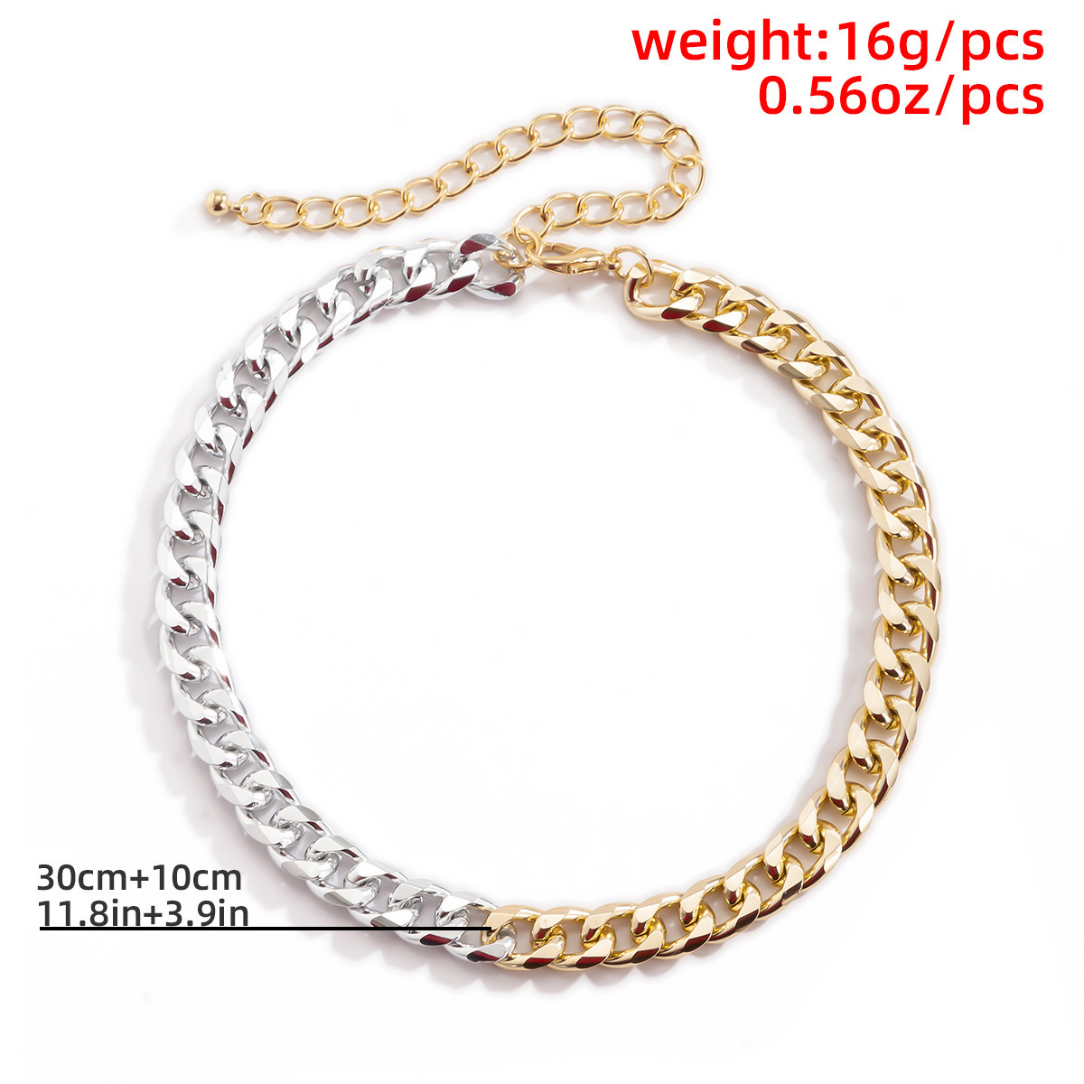 fashion Woman Jewelry minimalist geometric cross chain for female punk hip-hop trend single layer mixed color designer necklace