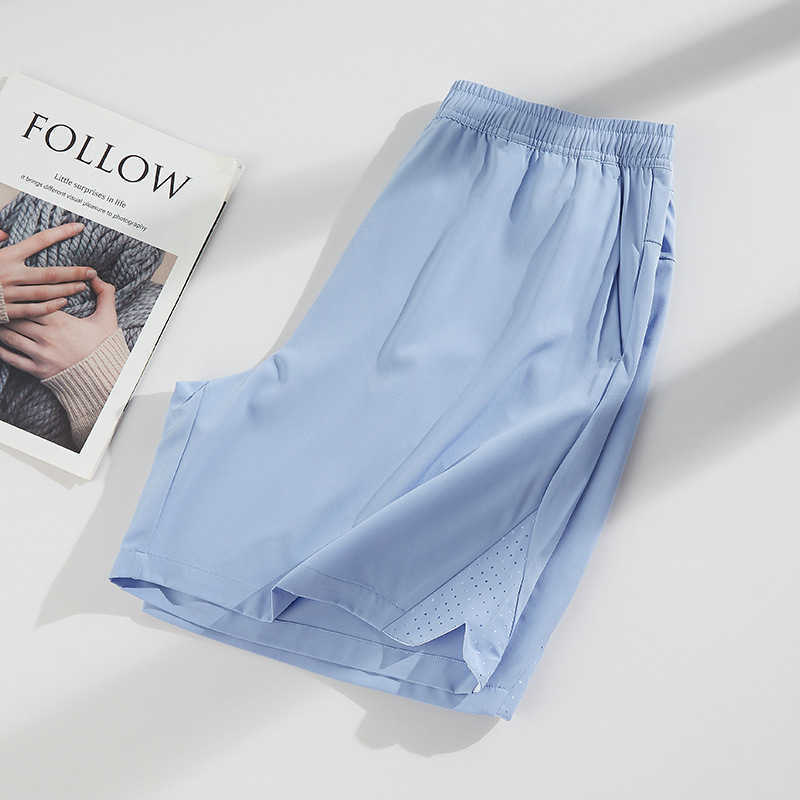 Ice silk casual pants mens summer thin stretch quick drying shorts mens short pants plus loose sports pants W250212