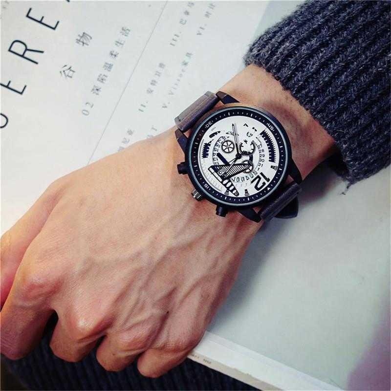 Middle school students watch mens mechanical watch mens fully automatic waterproof quartz watch youth trend boy Korean version high school students W2