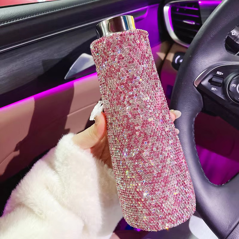 Rhie Decorated Smart Cup Stainless Steel Insulated Flask With LED Temperature Display Thermal Bottle For Women Thermos Mug