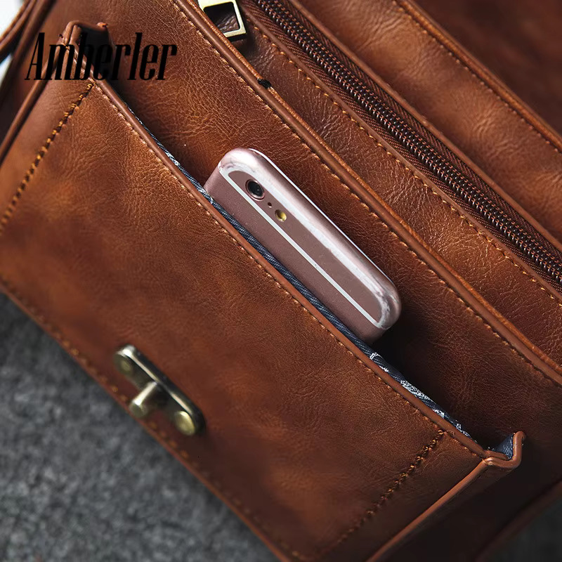 Amberler Women Shoulder PU Leather Small Handbags Famous Designer Ladies Crossbody Messenger Bags Casual Female Travel Bag