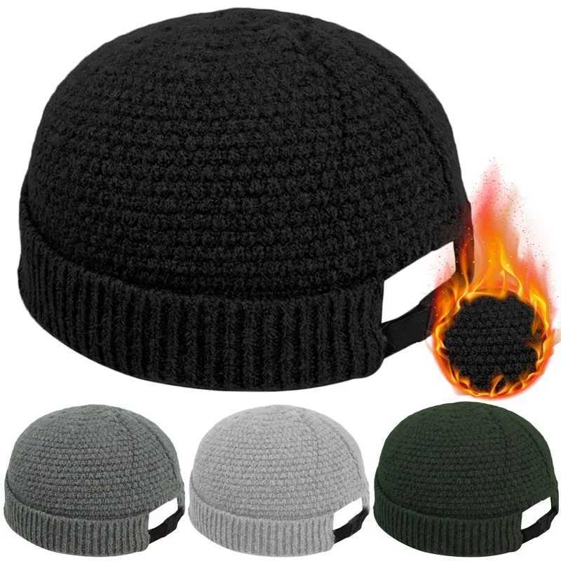 2024 NEW Knitted Baseball Cap Men Beanie Warm Soft Winter Hats Landlord Hip Hop Hat Skl Caps Outdoor Rolled Bonnet Hat Wen X250212