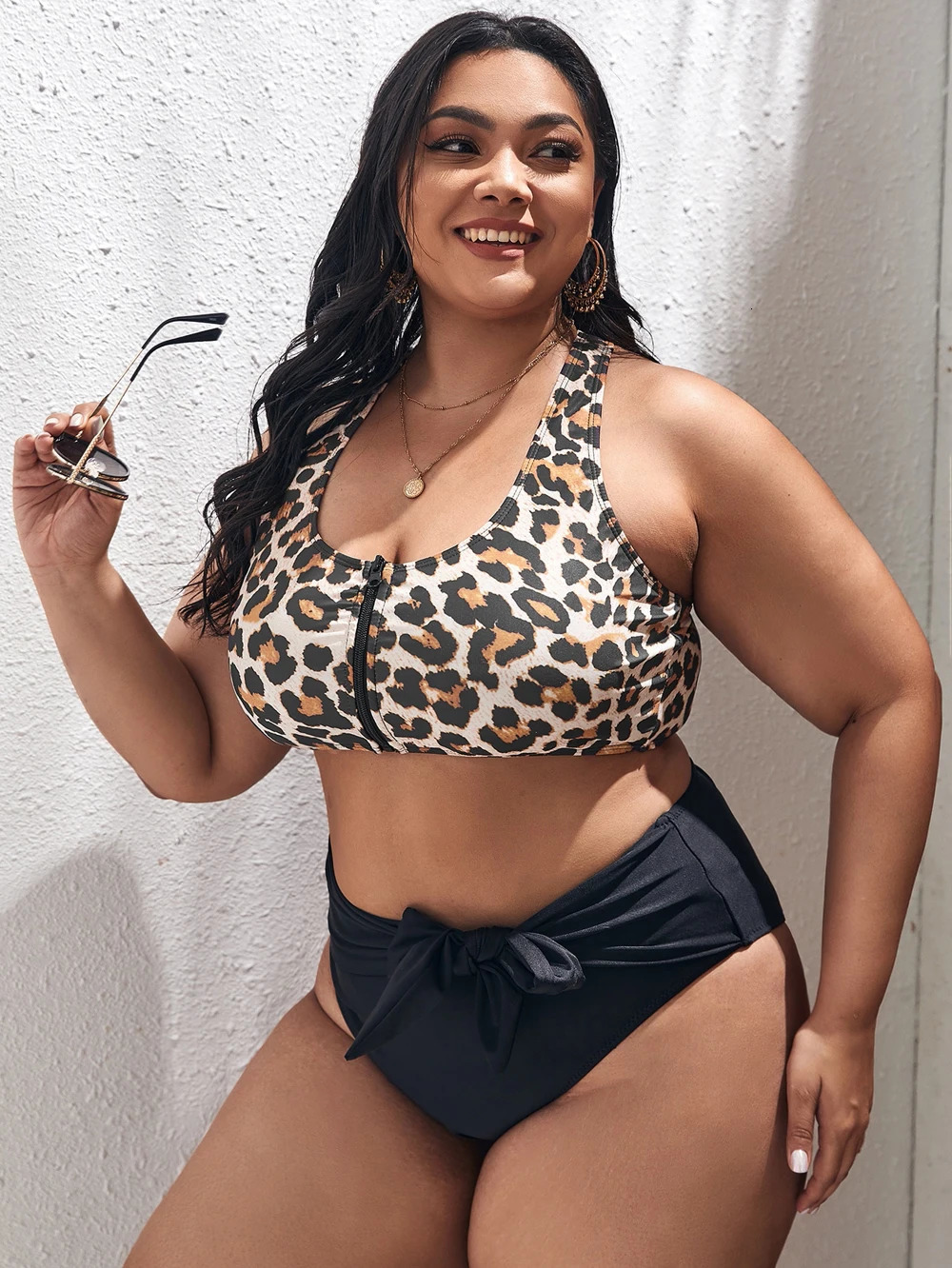 Women Bikinis Set Swimwear Plus Size High Waist Floral Swimsuit Larges Big Plussize Swimming Suits Bathing Beachwear y250211