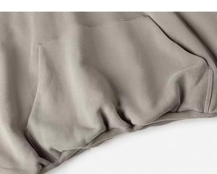 Cotton Fleece Long-Sleeved Jumper Loose Double Hoodie Sweater Men's And Women's Street Style INS Hem Tightening Sweatshirts