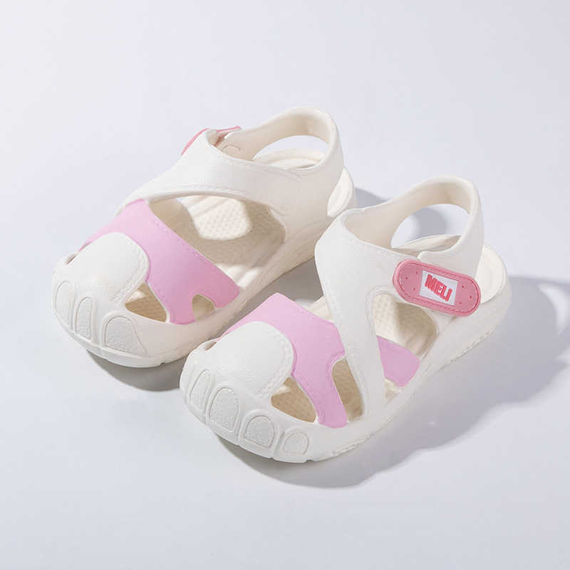 Sandals Childrens Sandals - Solid Color Beach Shoes for Boys and Girls - Breathable and Durable Outdoor Hole Shoes - New Summer Edition H250212