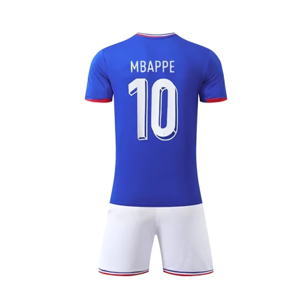 Adult Children's Clothing Set Football Sport Uniforms Boy Girl French Fans Jersey Training Wear Games Kits Leisure Shirt