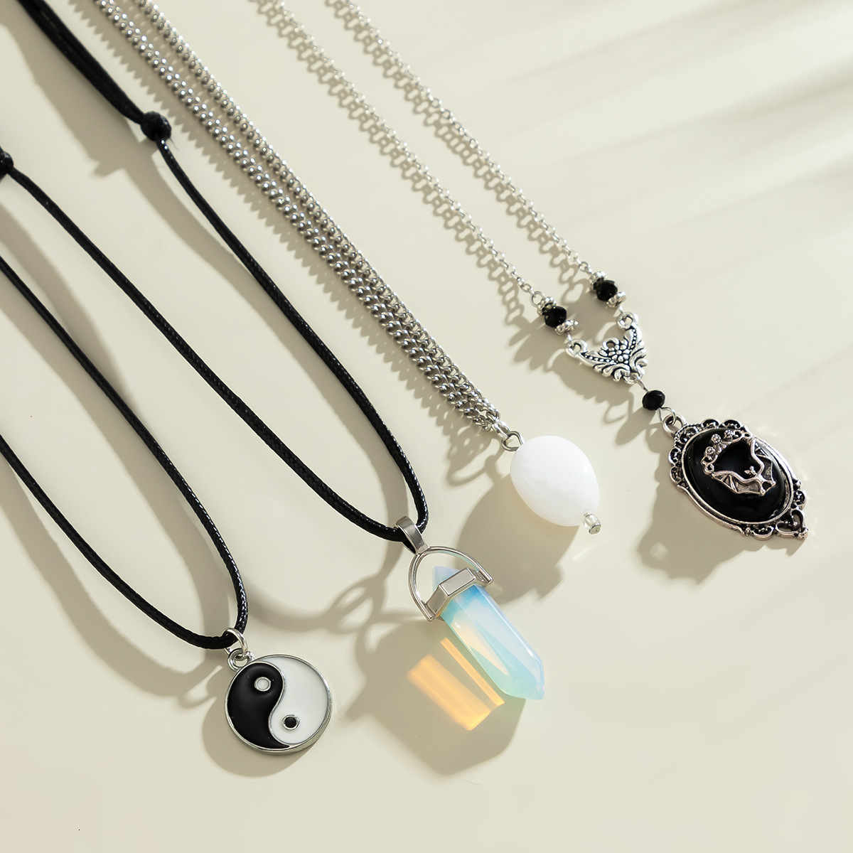 fashion Dark Bat Wings Female Stacked Personalized Alloy Woman Set designer Necklace Accessories