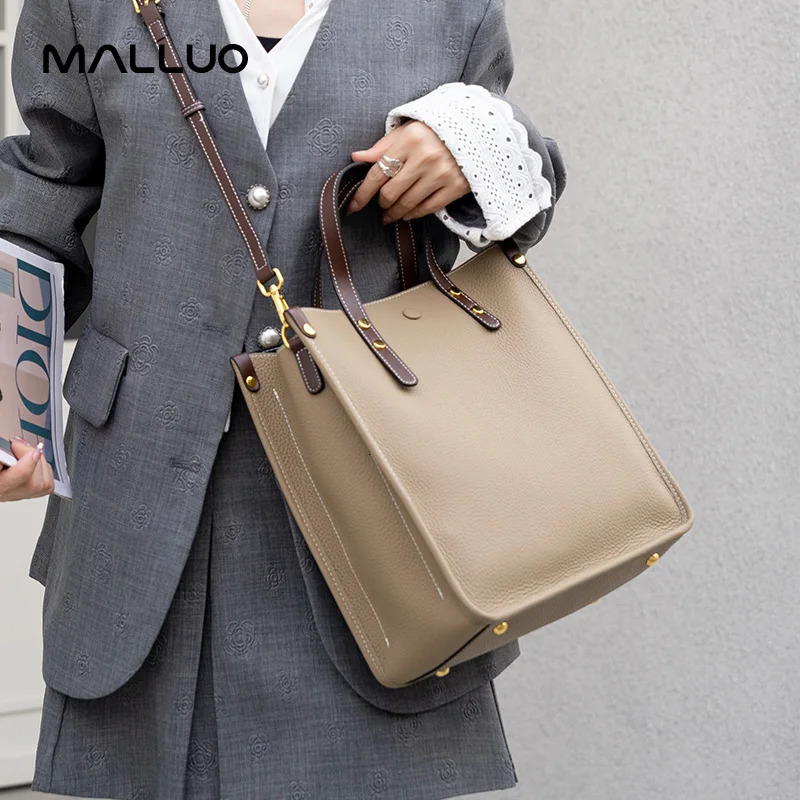 Women's Cowhide Genuine Leather Shoulder Bag Female Designer Handbags Ladies Commuting Large Capacity Crossbody Bags New