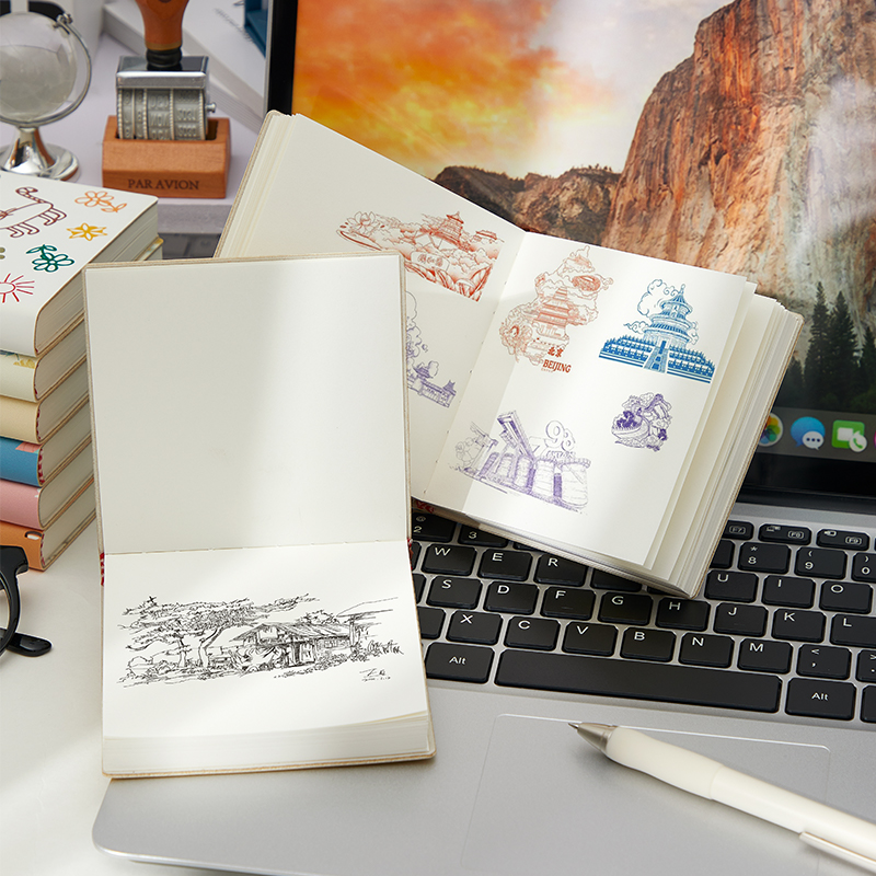 Multi-color Notebook Small Square Cartoon Stamp Book