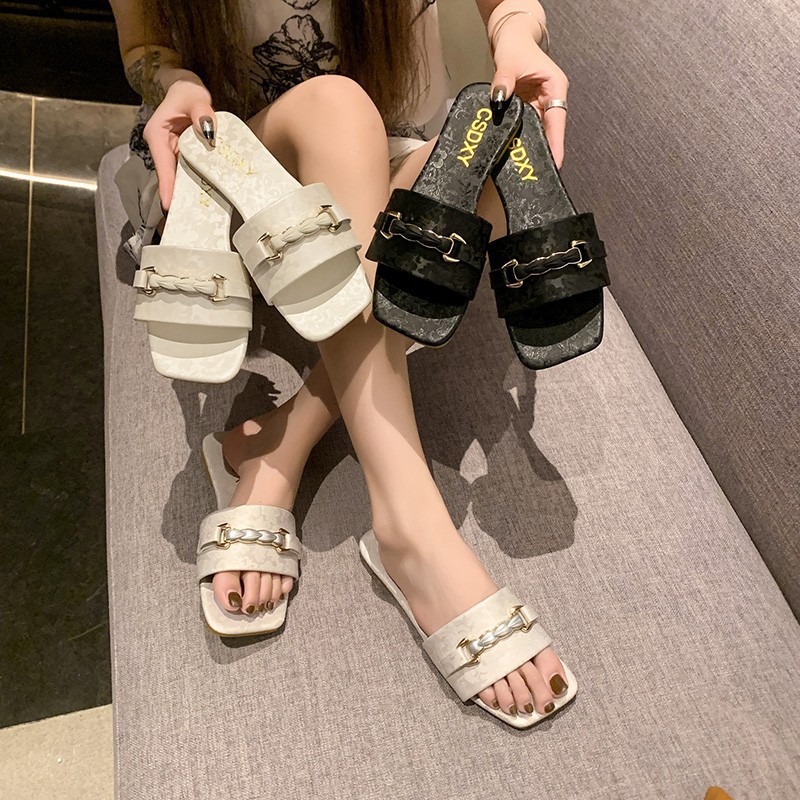 2025 new hot free shipping designer slippers for womens flat slippers sliver black beige tibetan green light green Leisure slippers
