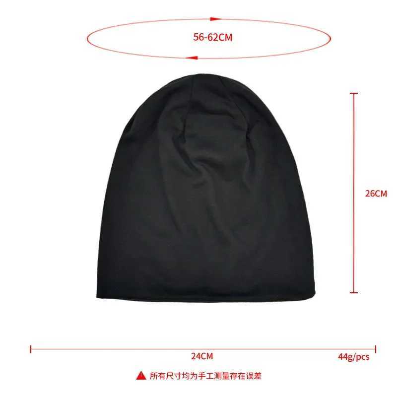 Cotton Slouchy Beanie Hip-Hop Soft Lightweight Running Beanie Adt Dwarf Hat Chemo Cap for Men Women Hip-Hop Sleep Cap Stretchy X250212