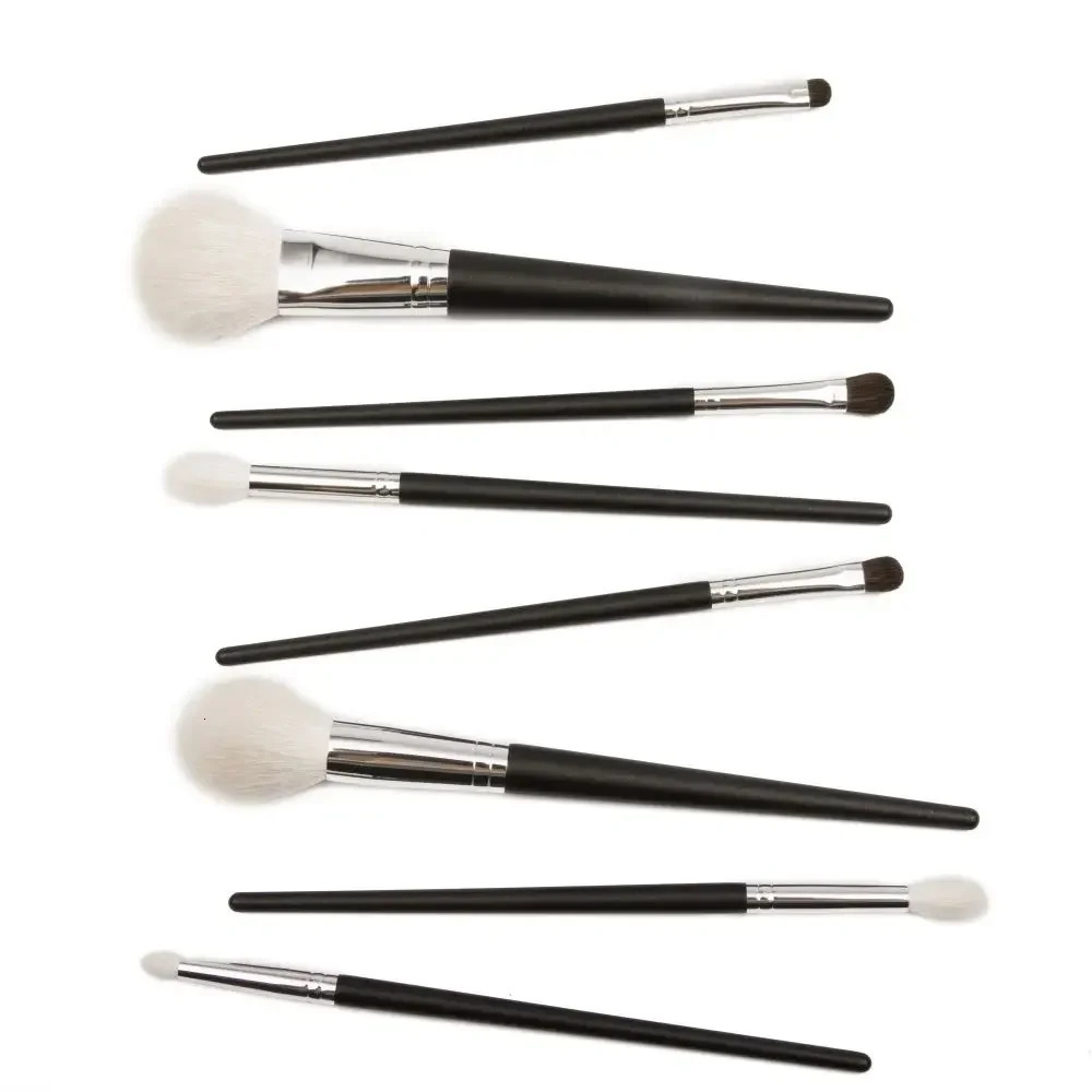 ONE ORCHID Pro 8 Pcs Goat Hair Powder Highlighting Makeup Brushes Pencil Tapered Crease Blending Shader Eyeshadow Cosmetic Kit 250207