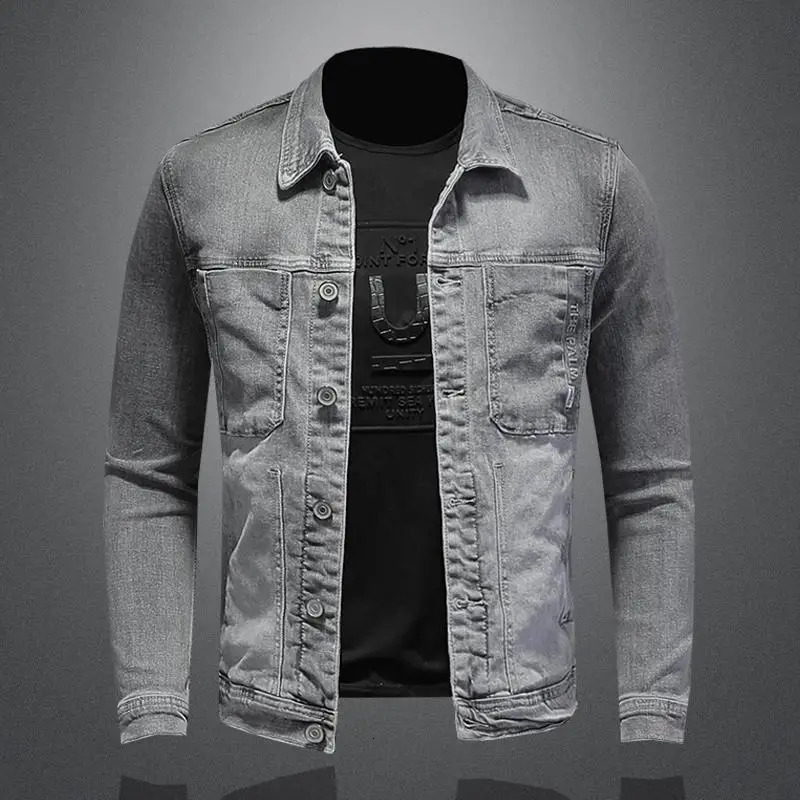 Autumn washed classic mens denim jacket Street handsome trend High retro casual versatile clothing 250110Z