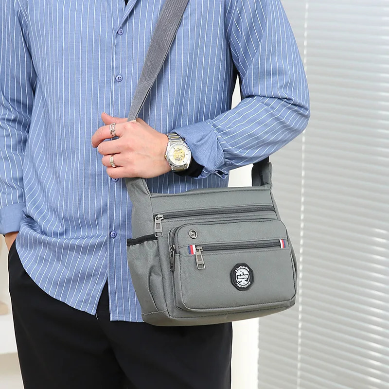Business Fashion Mens Shoulder Bag Womens Crossbody Bag Large Capacity Multipurpose Travel Bags Tool Bag Oxford Cloth Material 250207