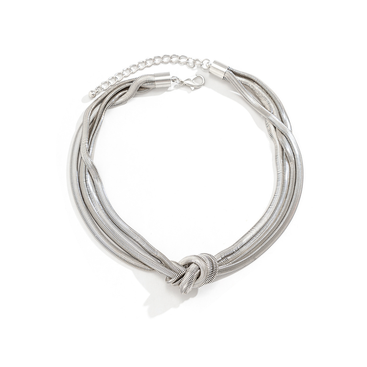 Woman fashion Adornment Sweet Cool Style Personalized Multi layered Punk Snake Bone Chain Knot Unique designer Necklace