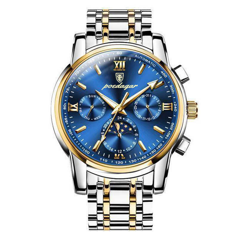Tiktok new waterproof luminous quartz watch for men Korean fashion trend wrist shake W250212