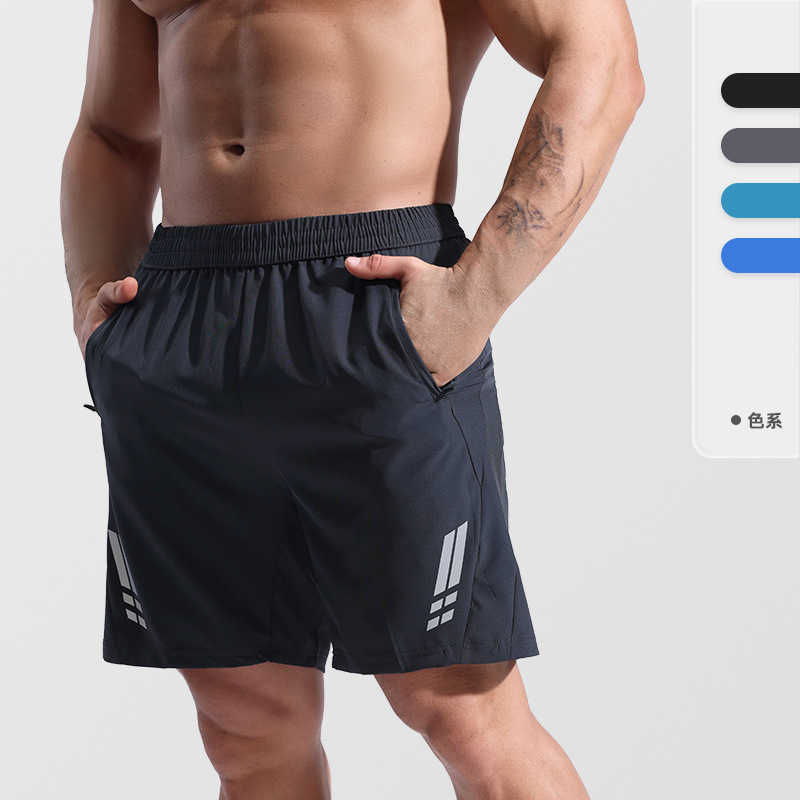 New mens sports shorts outdoor running ice silk quick drying pants running fitness five quarter pants W250212