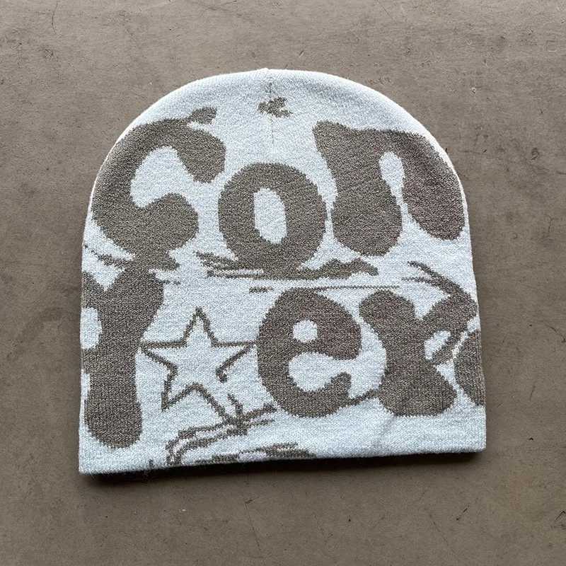 Vintage Y2K Wool Acrylic Wens Winter Warm Knitted Hat Harajuku Hip Hop Casual Beanie Outdoor Hat X250212