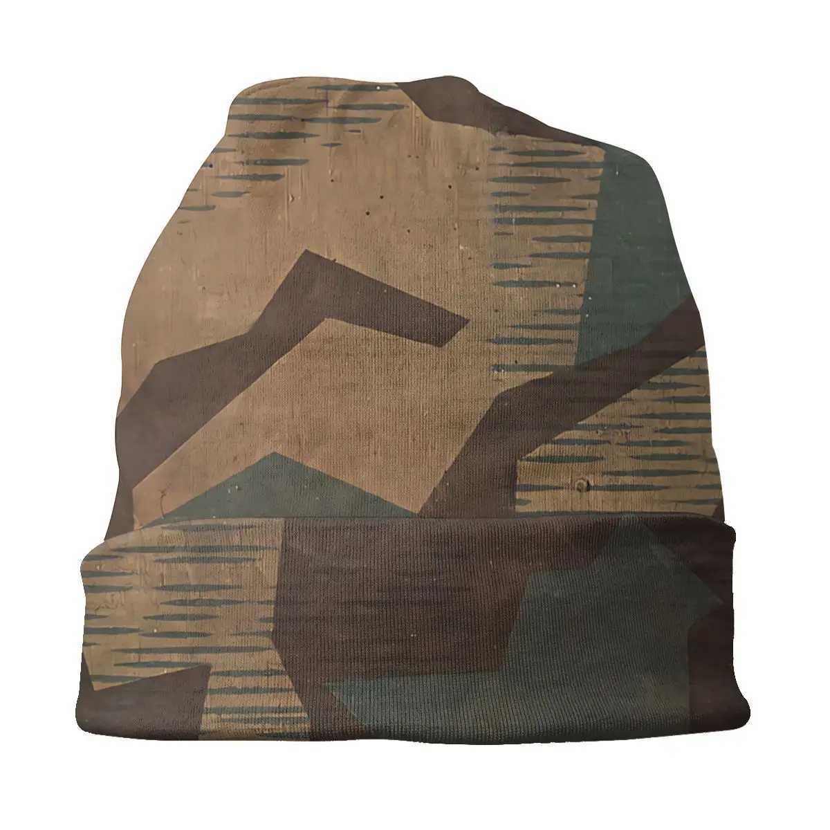 Splintertarn German Ww2 Camouflage Unisex Bonnet Thin Outdoor Sklies Beanies For Men Wen X250212